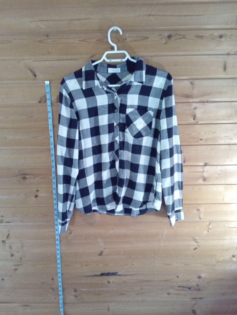 Maurices Black and White Buffalo Plaid Button-Down Shirt